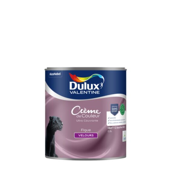 Peinture Crème de Couleur Biosourcé - Figue - Velours - 0,5L - DULUX VALENTINE