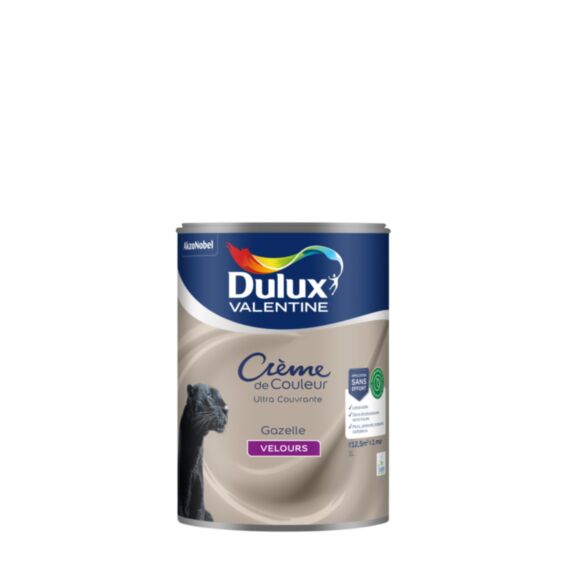 Peinture Crème de Couleur Biosourcé - Gazelle - Velours - 1L - DULUX VALENTINE