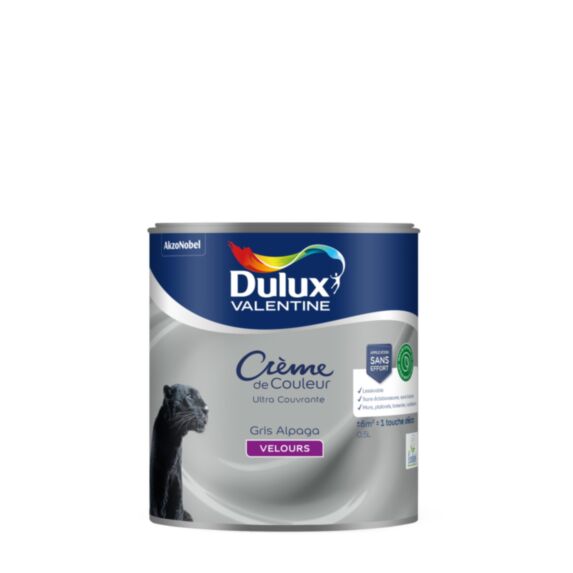 Peinture Crème de Couleur Biosourcé velours Gris alpaga 0,5L - DULUX VALENTINE