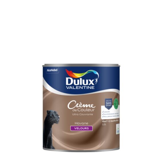 Peinture Crème de Couleur Biosourcé velours Havane 0,5L - DULUX VALENTINE
