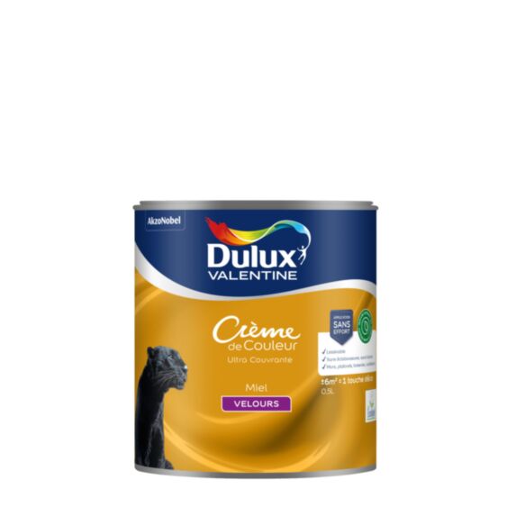 Peinture Crème de Couleur Biosourcé velours Miel 0,5L - DULUX VALENTINE