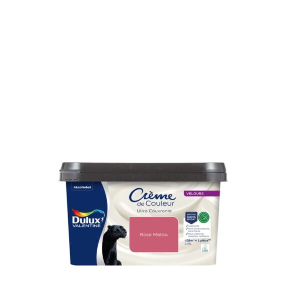 Peinture Crème de Couleur Biosourcé Velours Rose Melba 2,25 l - DULUX VALENTINE