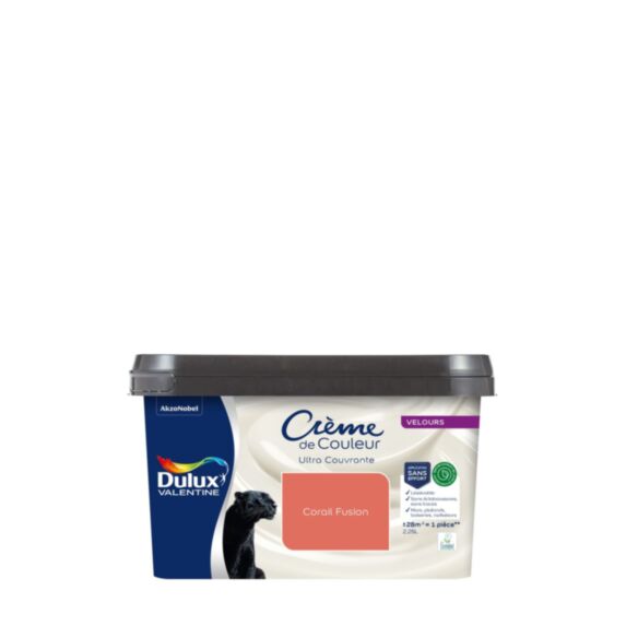 Peinture Crème de Couleur Biosourcé Velours Corail Fusion 2,25 l - DULUX VALENTINE