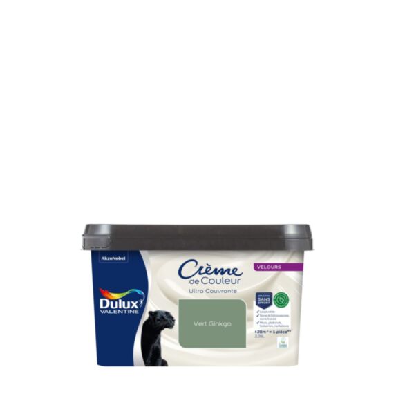 Peinture Crème de Couleur Biosourcé Velours Vert Ginkgo 2,25 l - DULUX VALENTINE