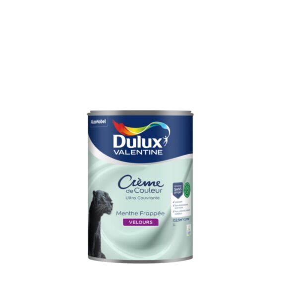 Peinture Crème de Couleur Biosourcé velours Menthe frappée 1L - DULUX VALENTINE