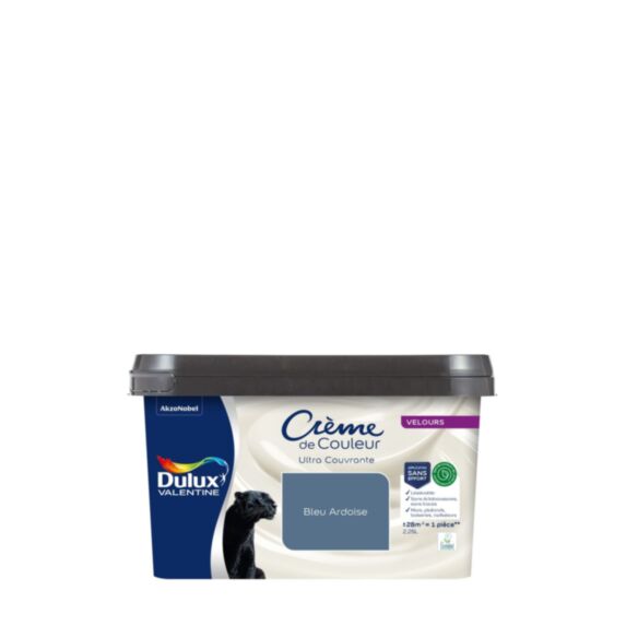Peinture Crème de Couleur Biosourcé Velours Bleu Ardoise 2,25 l - DULUX VALENTINE