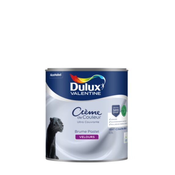 Peinture Crème de Couleur Biosourcé velours Brume pastel 0,5L - DULUX VALENTINE