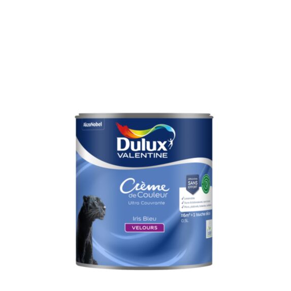 Peinture Crème de Couleur Biosourcé velours Iris bleu 0,5L - DULUX VALENTINE