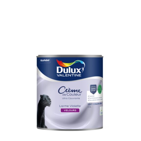 Peinture Crème de Couleur Biosourcé velours Larme violette 0,5L - DULUX VALENTINE