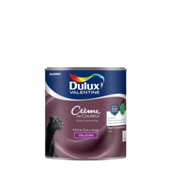 Peinture Crème de Couleur Biosourcé velours Mûre sauvage 0,5L - DULUX VALENTINE
