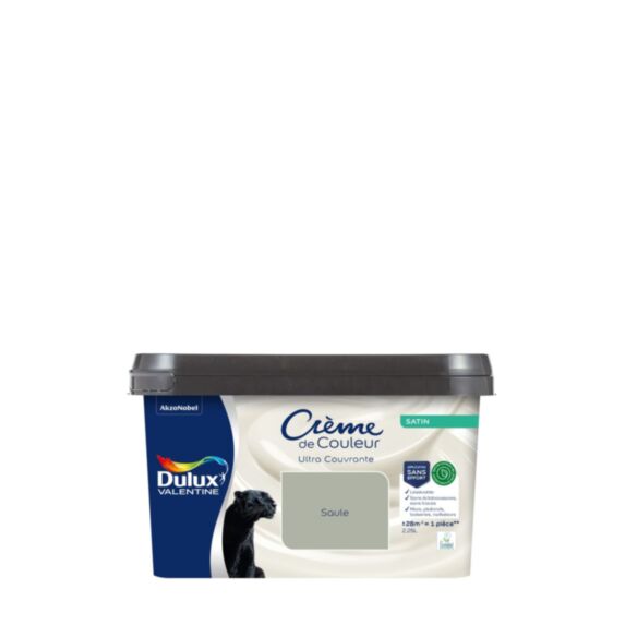 Peinture Crème de Couleur Biosourcé Satin Saule 2,25 l - DULUX VALENTINE