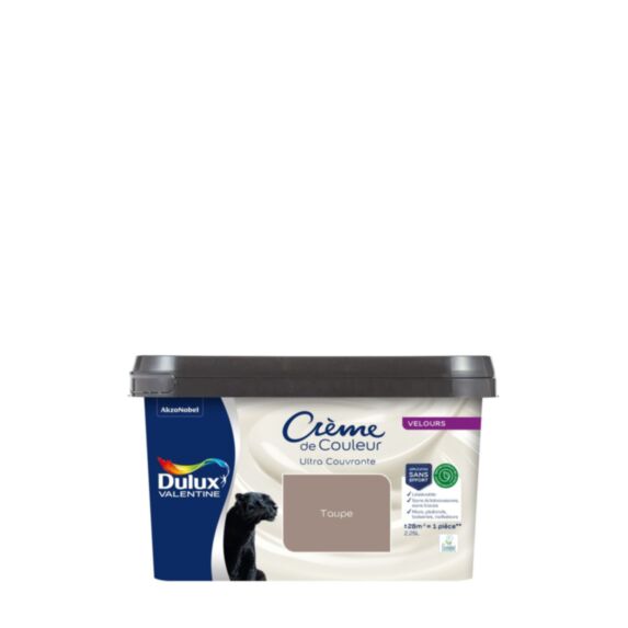 Peinture Crème de Couleur Biosourcé Velours Taupe 2,25 l - DULUX VALENTINE