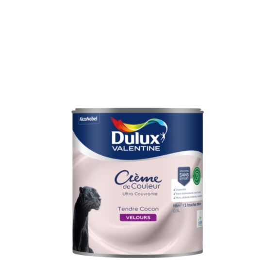 Peinture Crème de Couleur Biosourcé - Velours - Tendre Cocon - 0,5 L - DULUX VALENTINE