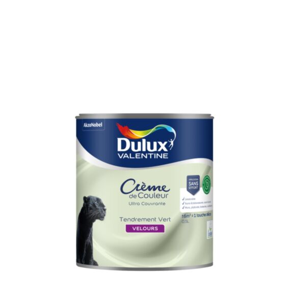 Peinture Crème de Couleur Biosourcé velours Tendrement vert 0,5L - DULUX VALENTINE