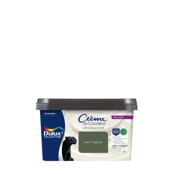 Peinture Crème de Couleur Biosourcé Velours Vert Tropical 2,25 l - DULUX VALENTINE