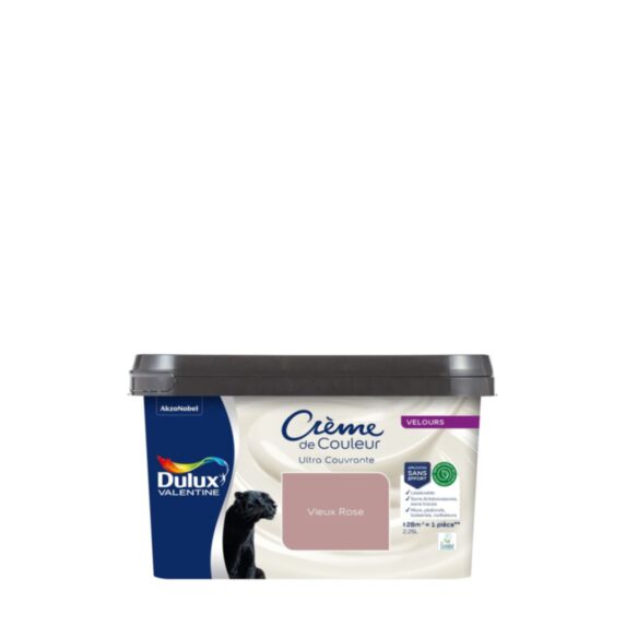 Peinture Crème de Couleur Biosourcé Velours Vieux Rose 2,25 l - DULUX VALENTINE