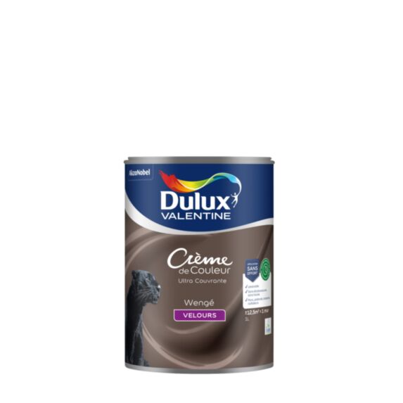 Peinture Crème de Couleur Biosourcé - Wengé - Velours - 1L - DULUX VALENTINE