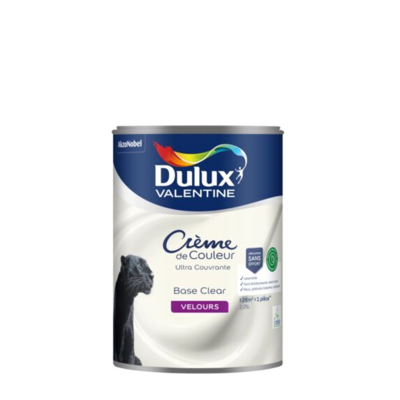 Peinture Crème de Couleur Biosourcé Velours Base Clear 2,25 l - DULUX VALENTINE