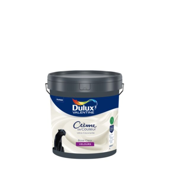 Peinture Crème de Couleur Biosourcé - Base Clear - Velours - 4L - DULUX VALENTINE
