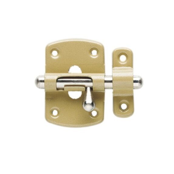 Targette nickelée à pêne rond 35mm