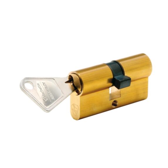 Cylindre profilé laiton asymétrique 30x40mm 3 clés