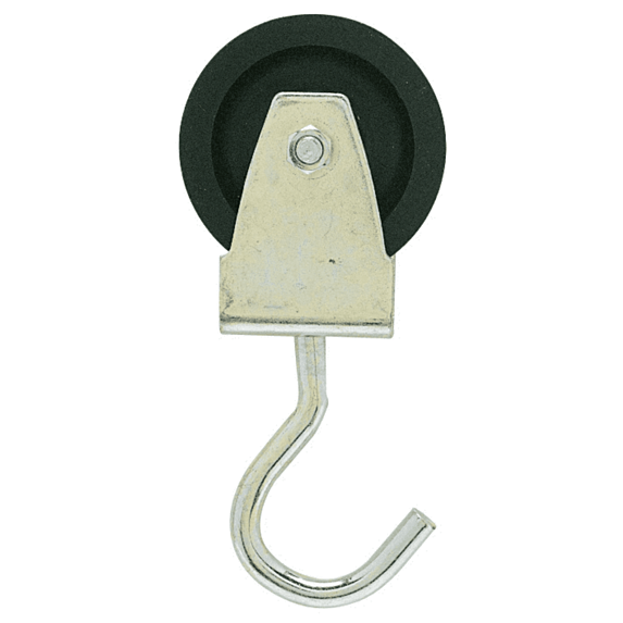 Poulie monture à crochet Diamètre 80 mm - Charge utile 100 kg CAUJOLLE