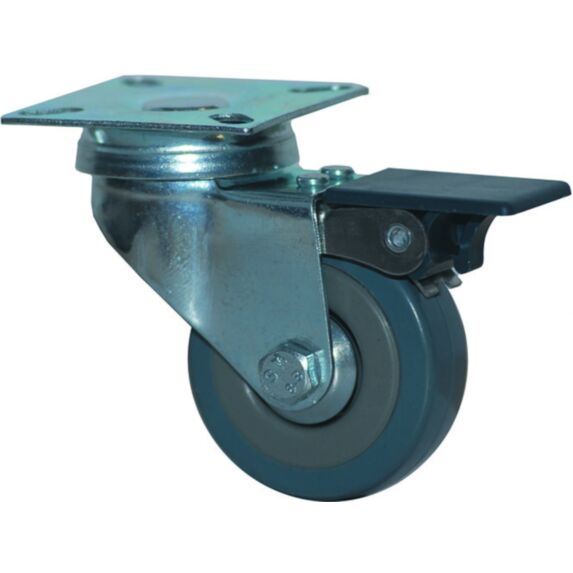 roulette pivotante à platine ø 50 à frein - CAUJOLLE