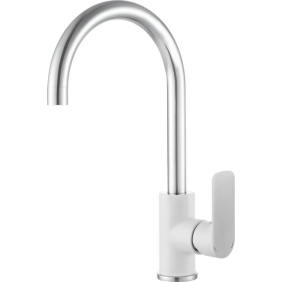 Mitigeur évier milk chrome blanc - ROUSSEAU