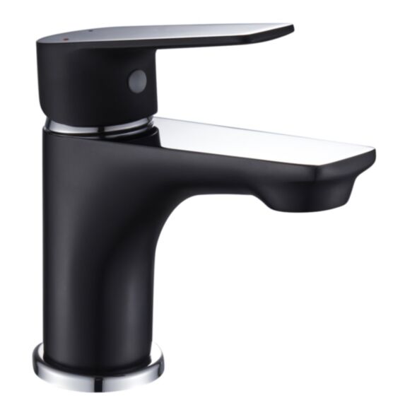 Mitigeur lavabo oolong chrome et noir - ROUSSEAU