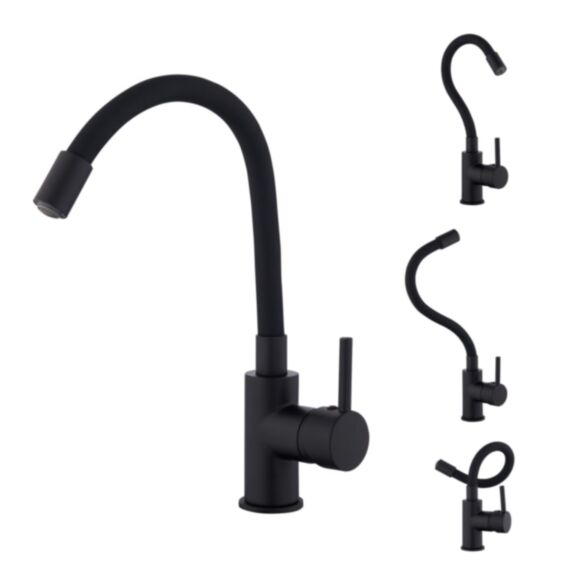 Mitigeur lavabo ilo mémoire de forme noir