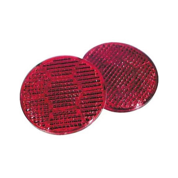 2 Catadioptres Adhésifs Rouges