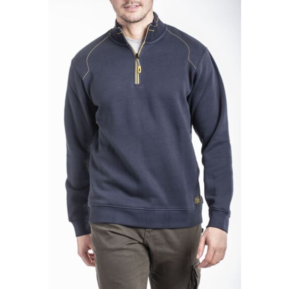 Sweat manches longues marine l halfzip