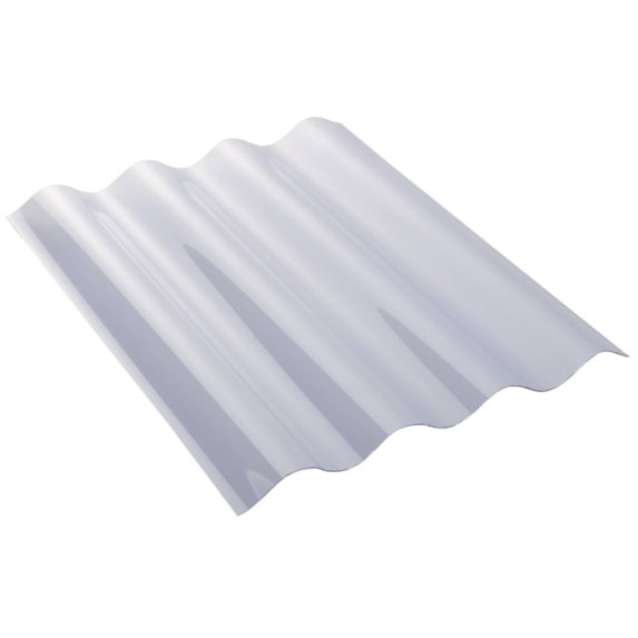 Plaque Ondulée PVC Transparent Pevelite L.2,50xL.0,90m