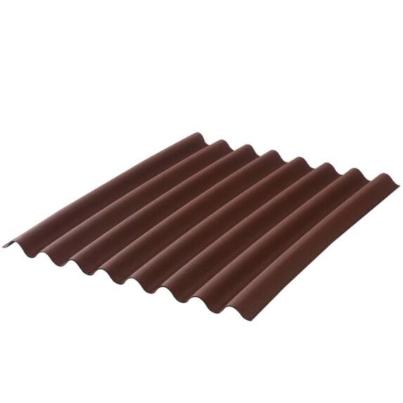 Plaque ondulée bitumée rouge