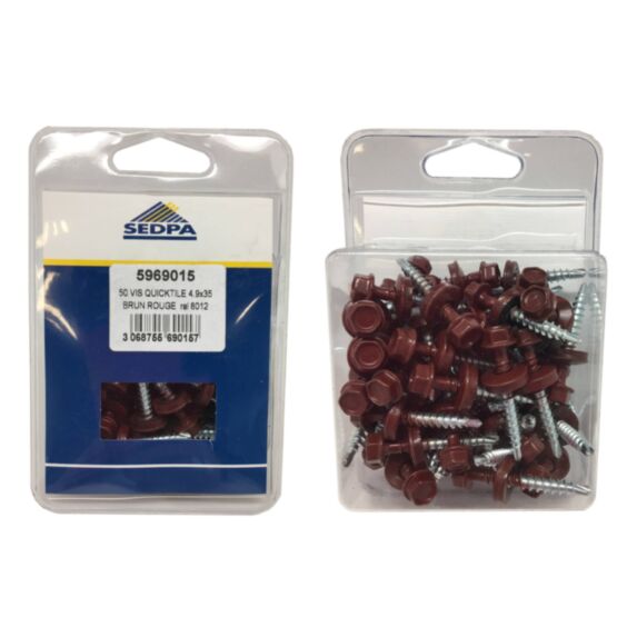 Panneau Tuile Brun Fixation Vis+Rond 50