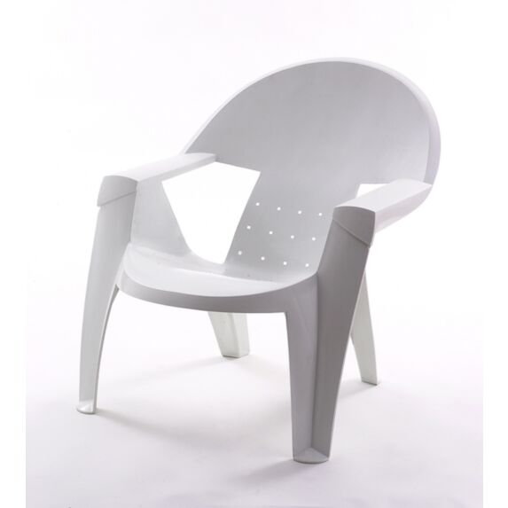 fauteuil bas bebop blanc - EVOLUTIF