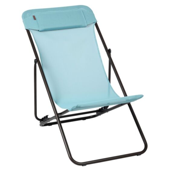 chaise longue pliante transaluxe - bleu arctic - LAFUMA
