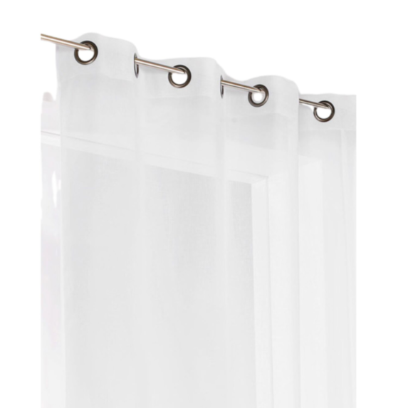 Voilage à œillets LINETTE 145x240 cm Blanc