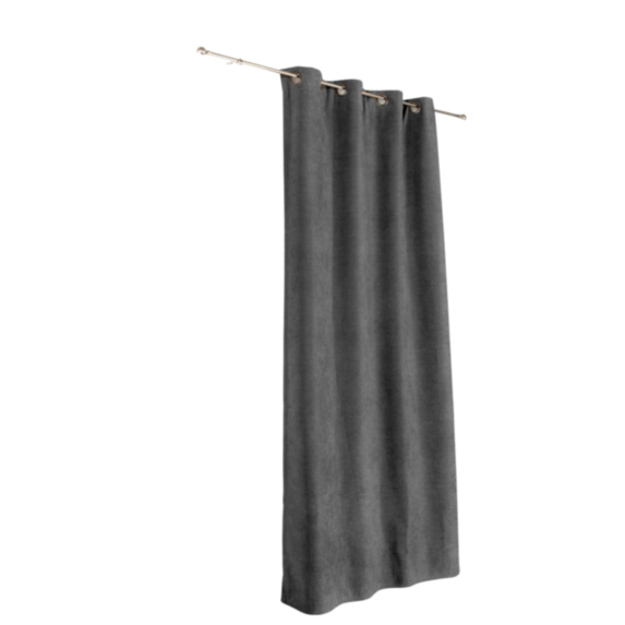 Rideau ISOLANT OBSCURCISSANT DEPERLANT ALASKA 140x260 cm Gris