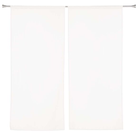 Voilage Etamine Givrée Standard 45x120cm Blanc - LINDER