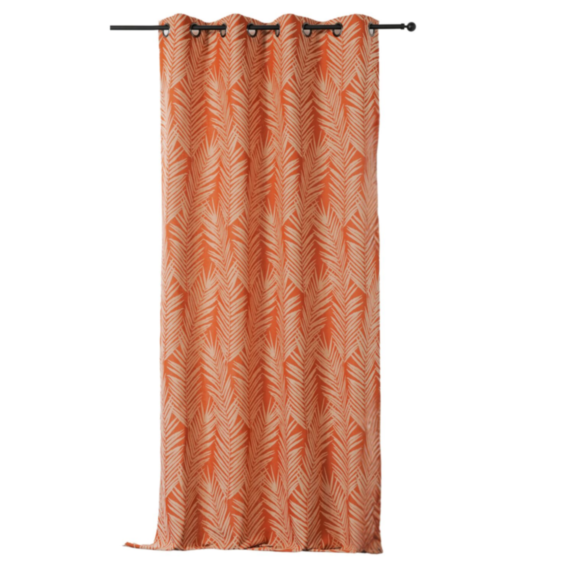 Rideau à Oeillets Tasmanie Standard 140x240cm Orange - LINDER