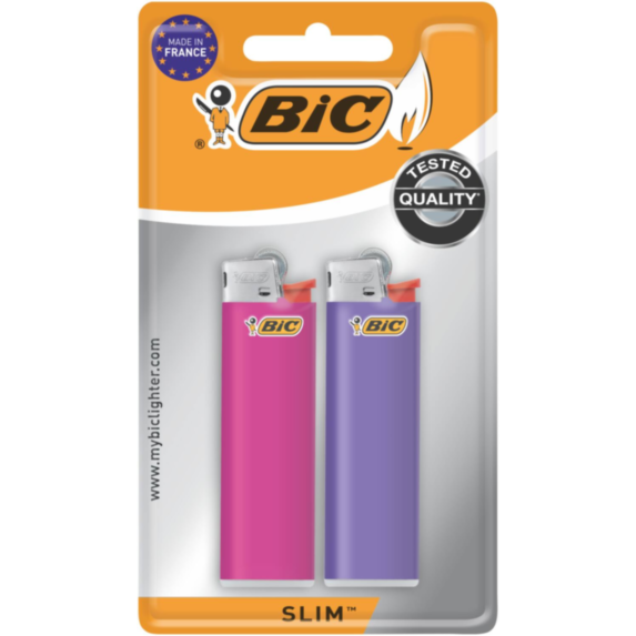 2 Briquets slim blanc - BIC