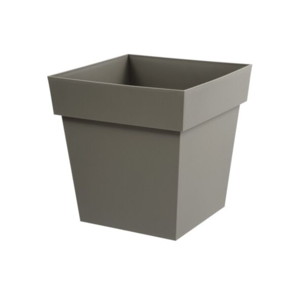 Pot carré Toscane 38L taupe - EDA