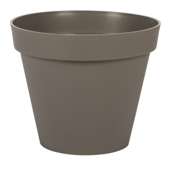 Pot rond TOSCANE diamètre 25cm EDA 6L Taupe