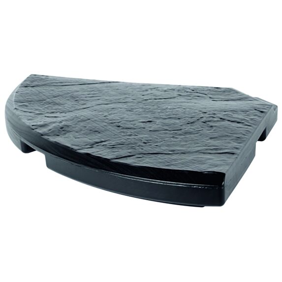 Dalle béton pour pied de parasol 18 kg ardoise décor pierre - EDA PLASTIQUES