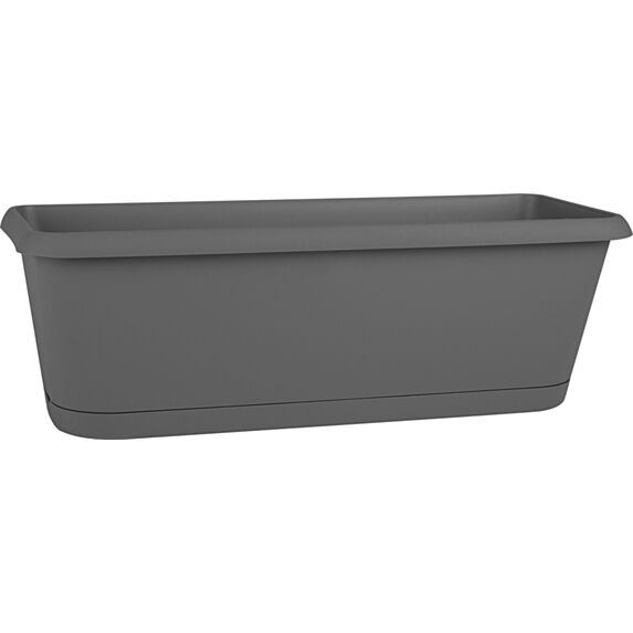 Jardinière chorus 50cm avec plateau Clipsé gris anthracite - EDA