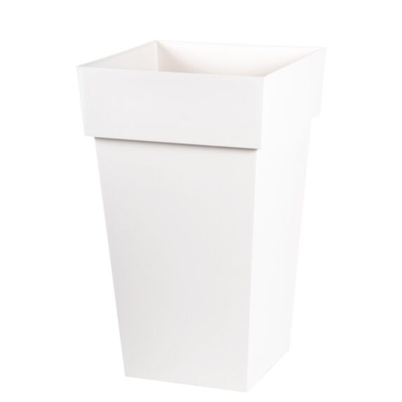 Pot carré haut TOSCANE 62L EDA Blanc