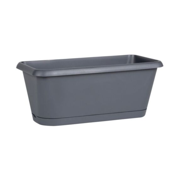 Jardinière chorus 40 cm avec plateau clipsé gris