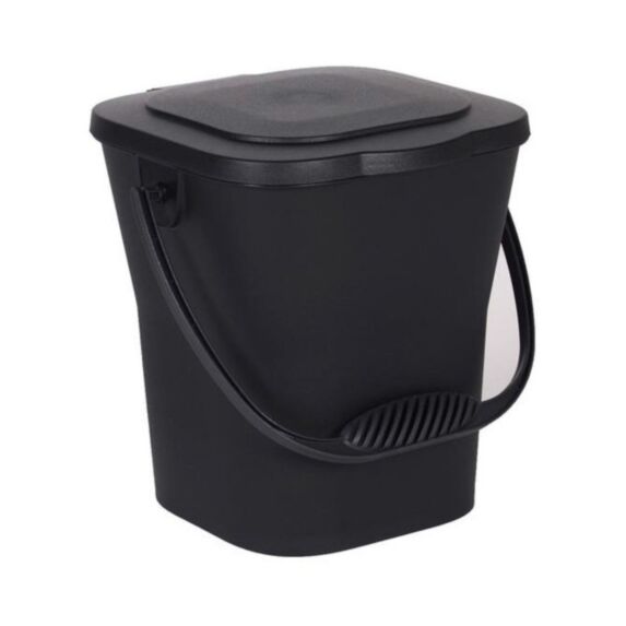 Seau à compost gris avec anse 6L