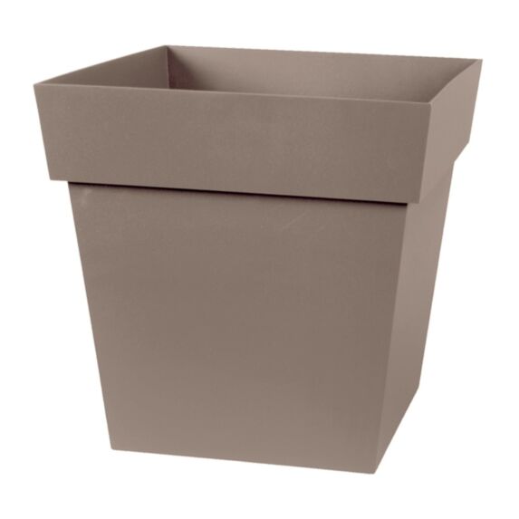 Pot carré TOSCANE 22L EDA Taupe